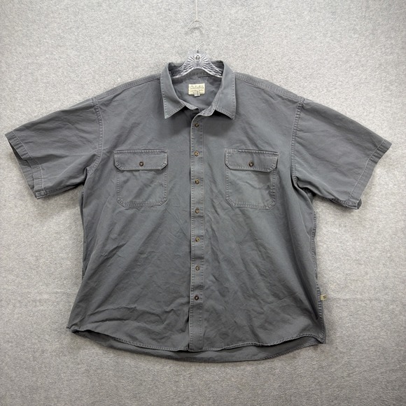 Cabela's Other - Cabelas Shirt Men XXXL Tall Grey Short Sleeve Heavy Canvas Work Utility Mechanic
